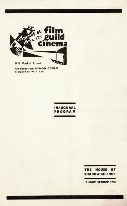 UNITED STATES [INAUGURAL PROGRAM]. FILM GUILD CINE