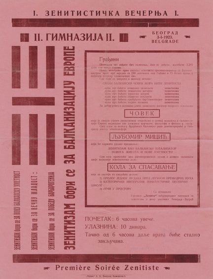 CROATIA / SERBIA / SLOVENIA [POSTER]. FIRST ZENITI