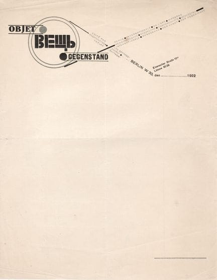 [BRIEFKOPFPAPIER der ZEITSCHRIFT]. BETREFF. VESHCH