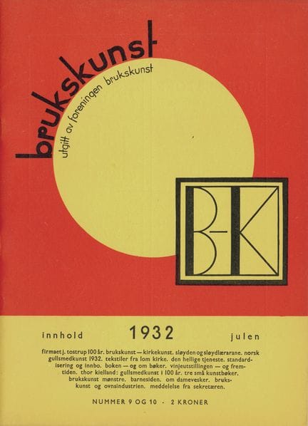 NORVÈGE [REVUE]. BRUKSKUNST. Oslo, Nos.9-10/1932, 