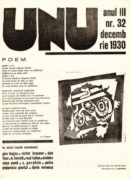 [REVUE]. UNU. Bucarest, No.32/1930. 32,3 x 23,8 cm