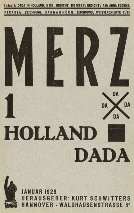 [MAGAZINE] MERZ. HOLLAND DADA. Hanover, No. 1/1923