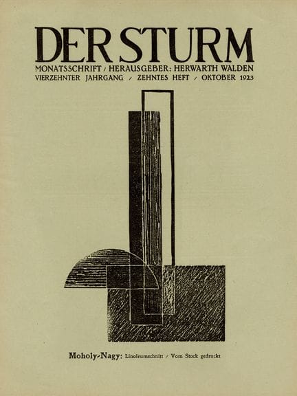 [期刊]。《DER STURM》。柏林，1923年第10期。30.5 × 23.2 厘米，订钉装，封