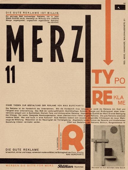 [MAGAZINE]. MERZ. TYPOREKLAME. Hanover, No. 11/192
