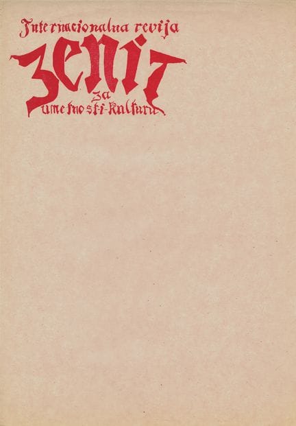 LETTERHEAD for the MAGAZINE. ZENIT. Zagreb, 1921. 