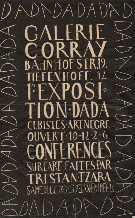 SWITZERLAND [DADA EXHIBITION POSTER]. 1st DADA EXH