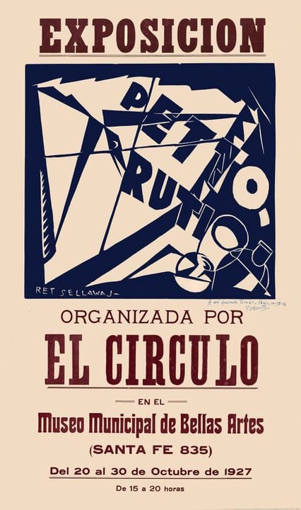 ARGENTINA [EXHIBITION POSTER]. PETTORUTI EXHIBITIO