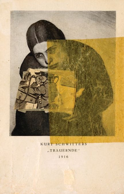 SCHWITTERS Kurt. COLLAGE ORIGINAL SIGNÉ. Hanovre, 
