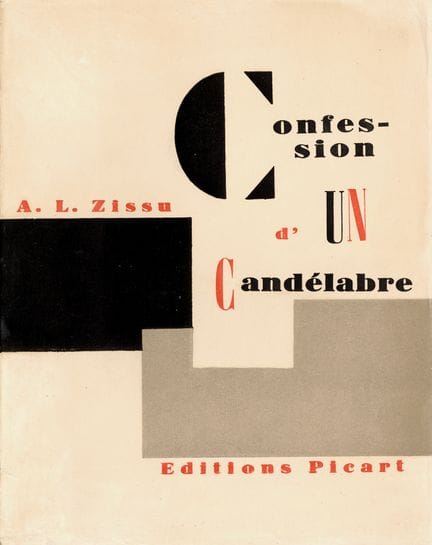 ZISSU A.L. CONFESSION D'UN CANDÉLABRE. Paris, 1928
