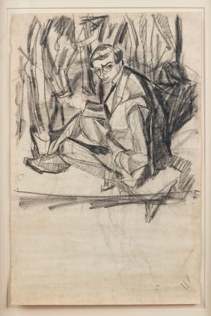 JANCO Marcel. RITRATTO DI TRISTAN TZARA. DISEGNO O