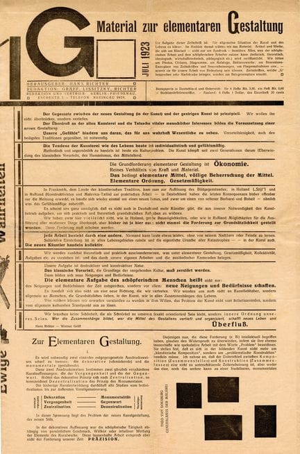 [MAGAZINE]. G. Berlin, No. 1/1923. 45.3 x 29 cm, c