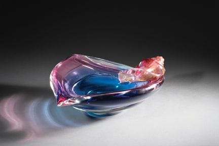 Seguso Veronese en Murano
Copa con forma de concha
