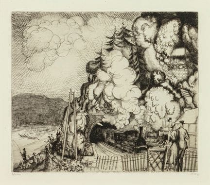 Jean Émile LABOUREUR (1877-1943)
Paisaje con túnel