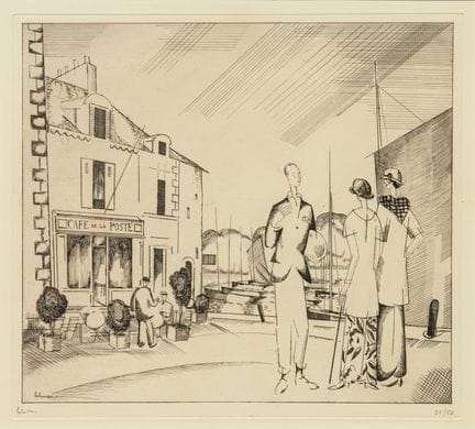 Jean Émile LABOUREUR (1877-1943)
El café del puert