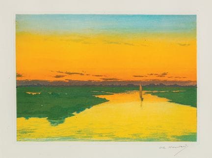 Charles-Louis HOUDARD (1855-1931)
Puesta de sol en