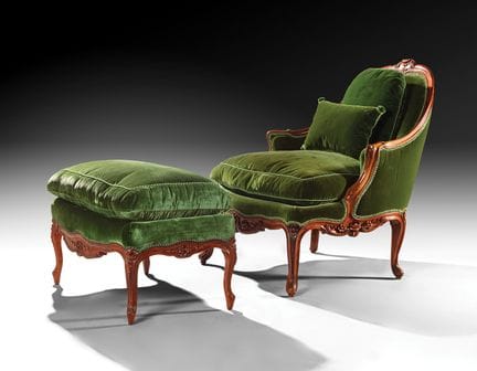 Sillón «Duchesse» desmontable en dos piezas, de ma