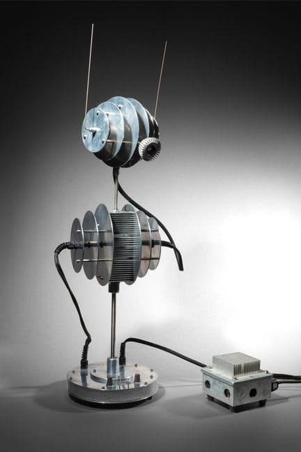 Peter KEENE (1953-2003)
Lampe robot en métal chrom