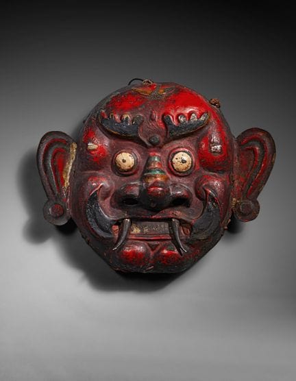 NEPAL, Kathmandu-Tal
Maske des Dämons Lakhé aus ge