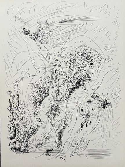 安德烈·马松（1896—1987）
作品说明
根据艺术家手稿制作的石版画，采用阿什（Arches）羊