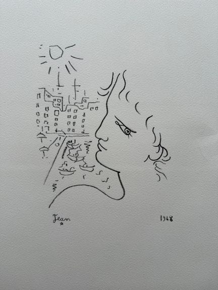 （据）让·科克托（1889 - 1963）
《海滩之夏》，1968年
石版画，版面上签名并注明日期，