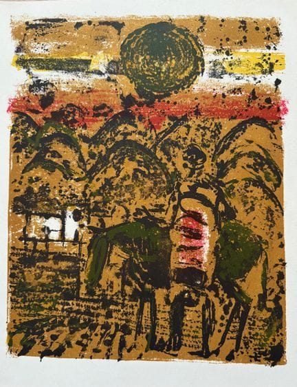 （据）保罗·吉拉曼（1926 - 2007）
作品
根据艺术家原作制作的石版画，选自艺术家1962年