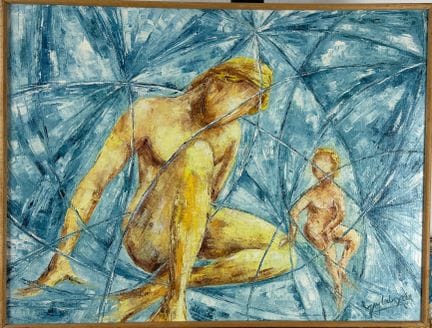 让-马克·拉贝里耶（1916 - 2006）
《向我讲述生活》
布面油画，右下角有签名。
尺寸：45