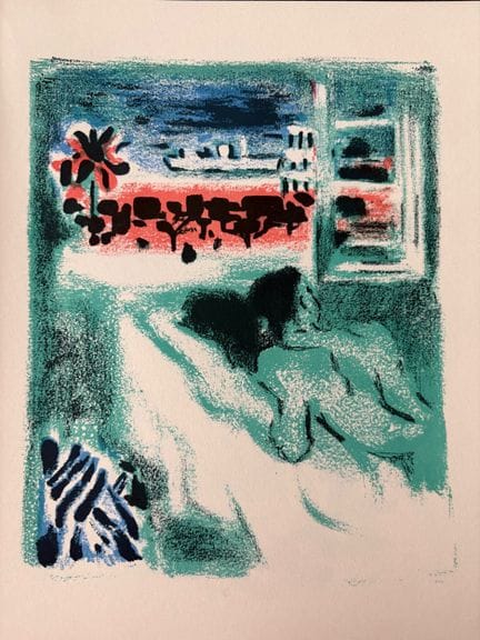 朱尔斯·卡瓦耶（1901 - 1977）
《午睡》
根据艺术家原作制作的石版画，选自艺术家1962年