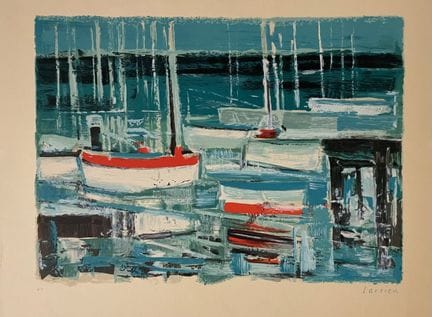 LARRIEU Gaston (1908 - 1983)
LE PORT
Lithographie,