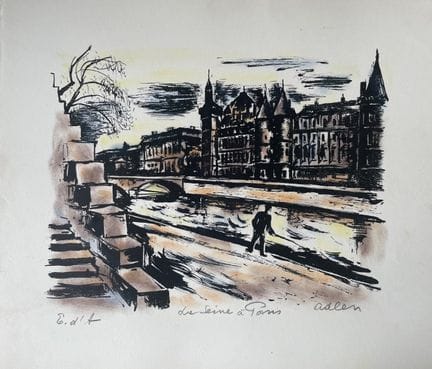 Michel ADLEN (1898–1980)
DIE SEINE IN PARIS
Lithog