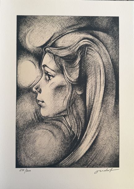 OUDOT Georges (1928–2004)
JUNGE FRAU IM LICHT, 198