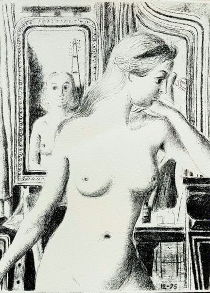 (nach) DELVAUX Paul (1897–1994)
REFLET 12-75
Litho