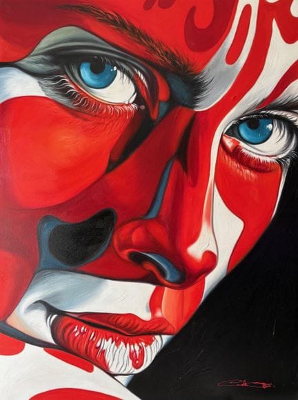 GAGE Jack (1946 - )
GESICHT MIT ROTEN MOTIVEN
Öl a