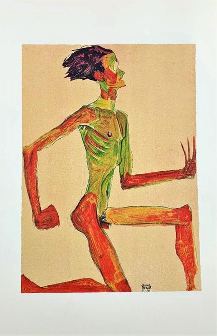 (nach) SCHIELE Egon (1890–1918)
DER LÄUFER
Lithogr