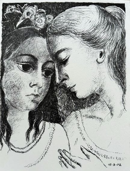 (nach) DELVAUX Paul (1897–1994)
ZWEI JUNGE FRAUEN 
