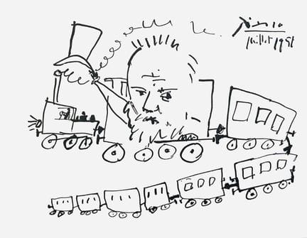 (nach) PICASSO Pablo (1881–1973)
DIE REISE
Lithogr