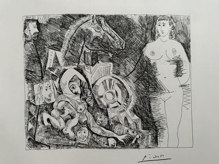 (nach) PICASSO Pablo (1881–1973)
NACKTER MANN AUF 