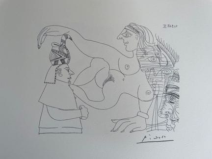 (nach) PICASSO Pablo (1881–1973)
STUDIE
Lithografi