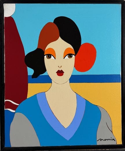DROMIK (1957 - )
FRAU MIT SONNENSCHIRM
Öl auf Lein