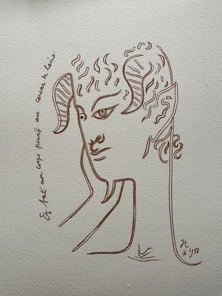 (nach) COCTEAU Jean (1889–1963)
REFLEXIONEN
Lithog