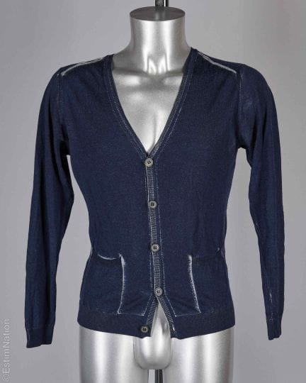 LANVIN
CARDIGAN en laine mérinos marine et gris à 