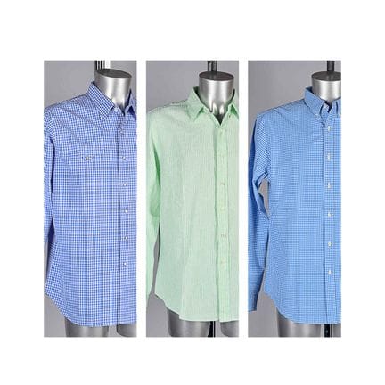 POLO RALPH LAUREN
TRE CAMICIE in cotone a quadri e