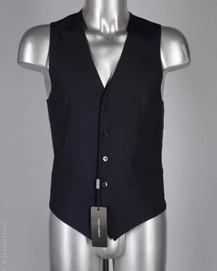 DOLCE &amp; GABBANA
GILET in lana leggera blu abis