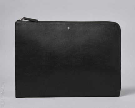 MONTBLANC
PORTE DOCUMENT en cuir strié noir agréme
