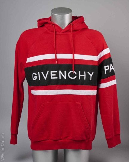 GIVENCHY
FELPA CON CAPPUCCIO in spugna rossa e bia