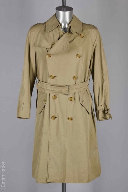 BURBERRYS'
TRENCH COAT in gabardina di cotone colo