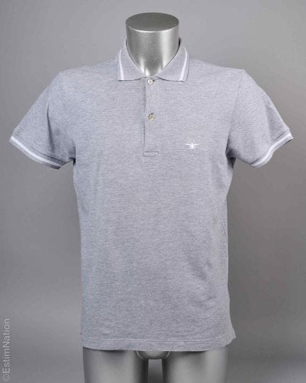 DIOR HOMME
POLO in piqué di cotone melange grigio 