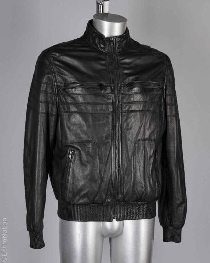 GIORGIO CUIRS
BLOUSON en mouton noir surpiqué mult