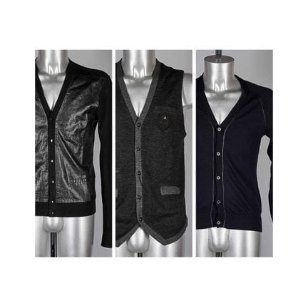 THE KOOPLES
CARDIGAN in lino e viscosa nero imprez