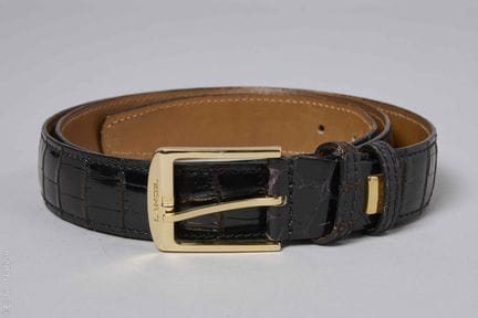 LANCEL VINTAGE
Cintura in alligatore nero lucido f