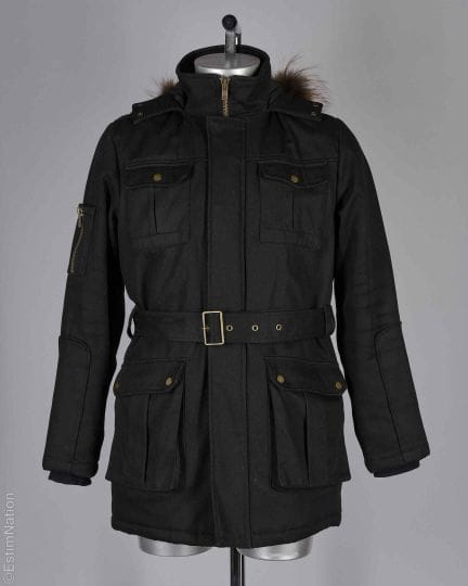 THE KOOPLES
PARKA in gabardina di lana nera, cappu